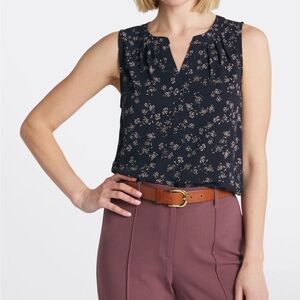 41 Hawthorn Morey Split neck sleeveless blouse